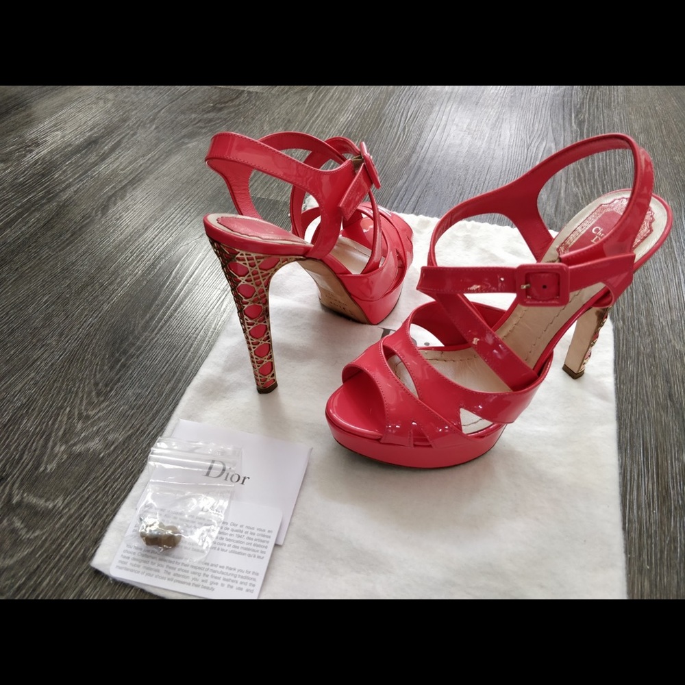 Dior pink platform sandal